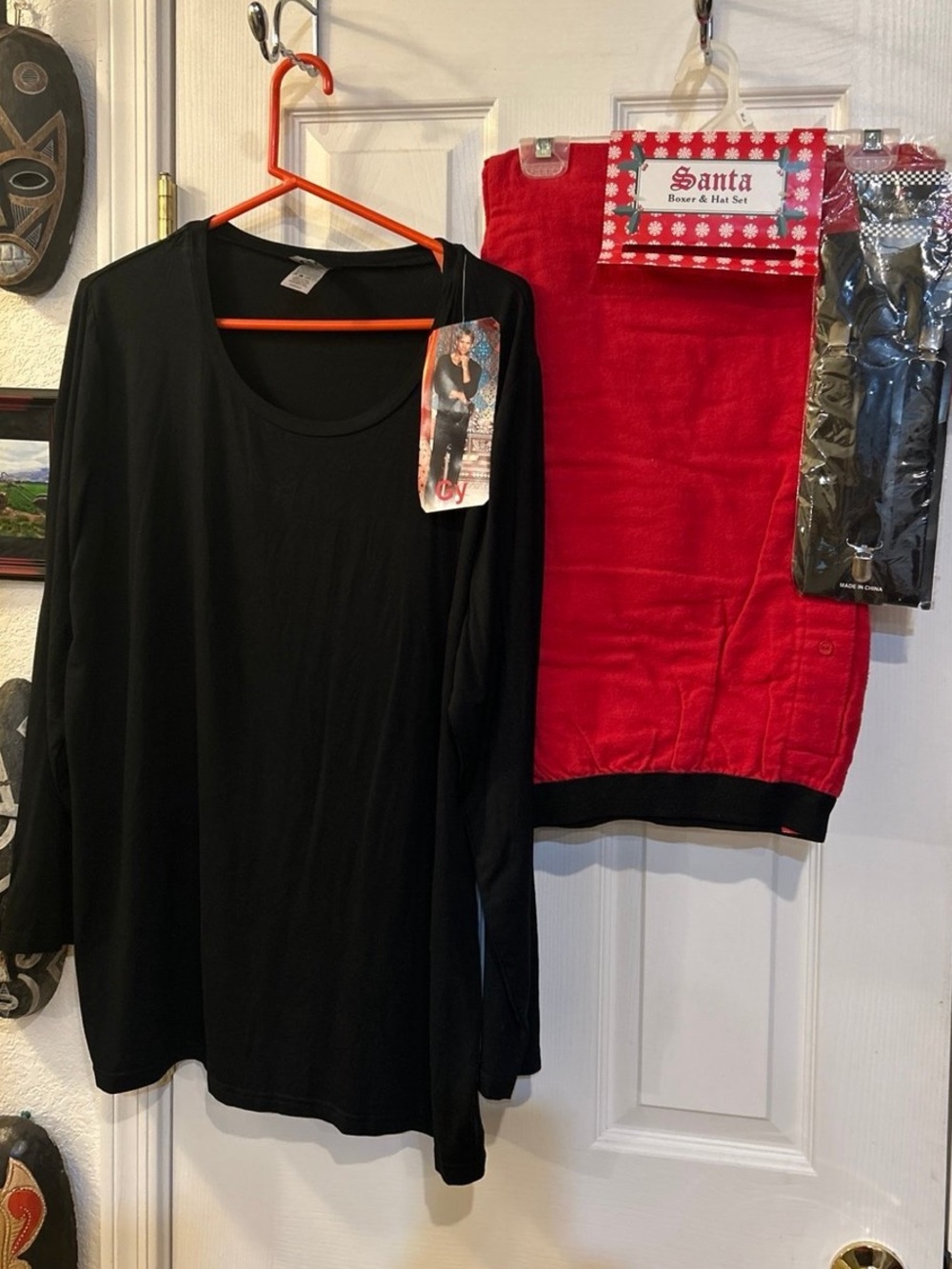 Men’s new Santa costume with suspenders